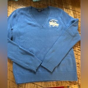 Vintage Ralph Lauren Sport 100% cotton sweater. XL. Blue